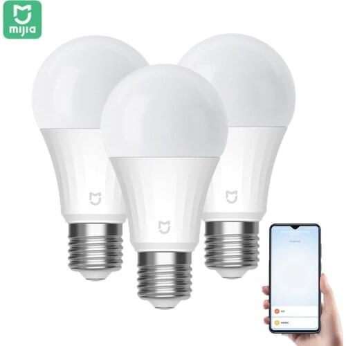 Xiaomi Official Store Original Mijia E27 Smart LED Bulb 5W 2700-6500K Dual Color Bluetooth MESH Version Voice Control Color Lamp