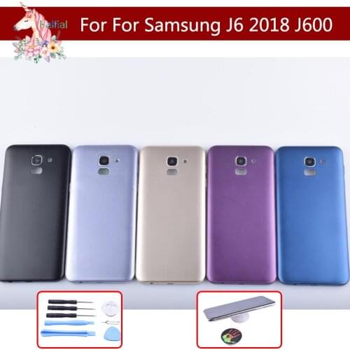 Original For Samsung Galaxy J6 2018 J600 J600F SM-J600F Housing Battery Door Rear Back Cover Case Chassis Shell J6 Replacement