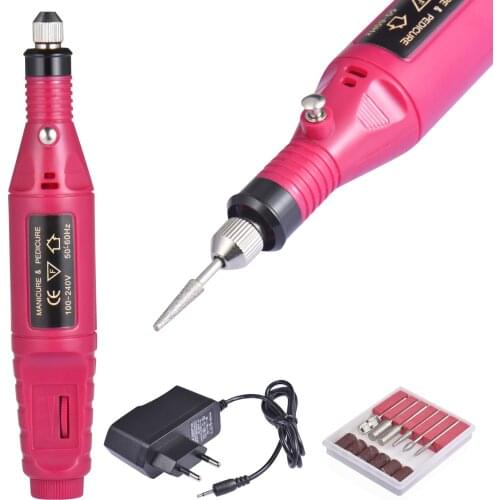 Professional Adjustable Speed 12V Electric Pen-Shape Nail Grinder Machine Nail Art Drill Set Nail Clippers Combination Manicure
