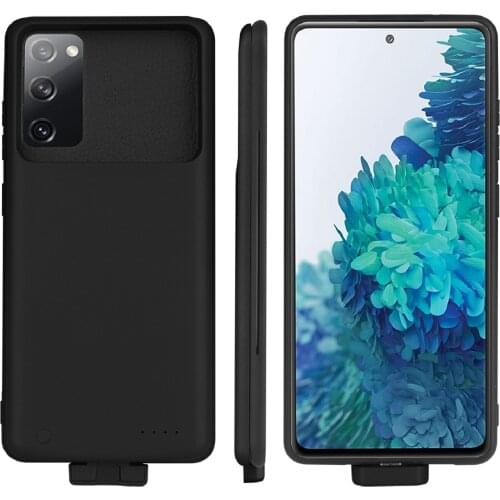 S20fe Battery Charger Case For Samsung Galaxy S20 FE 5G Slim Silicone shockproof Power bank Case Back clip battery Cover Capa