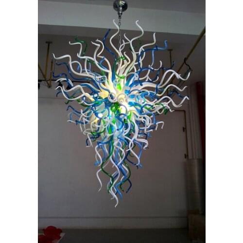 Home Decoration LED Light Source Colored Murano Glass Chandelier