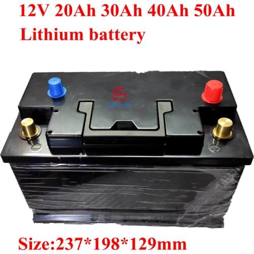 12V 50Ah Waterproof 12v 20Ah Lithium Ion 12V 40Ah 12v 30Ah Li Ion Battery for Golf Trolly Cart Inverter Scooter + 5A Charger