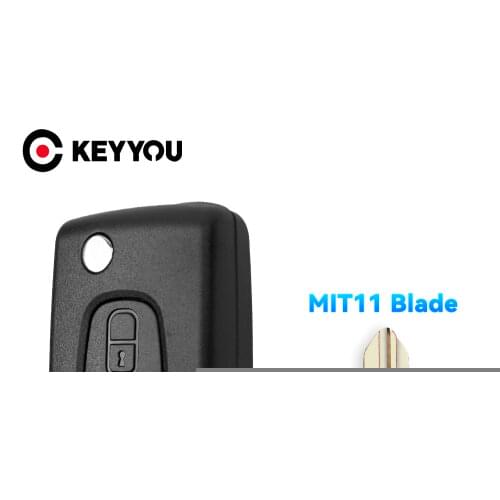 KEYYOU 2 buttons Replace car key case for PEUGEOT 4007 ET 4008 For Citroen C-Crosser C4 Aircross remote key shell fob MIT-1