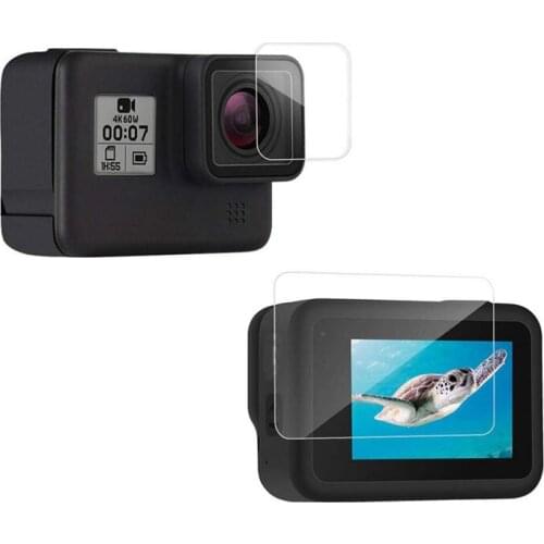 Tempered Glass Protector Cover Case For GoPro Hero 8 Black Go pro Hero8 Action Camera Lens Display LCD Screen Protective Film