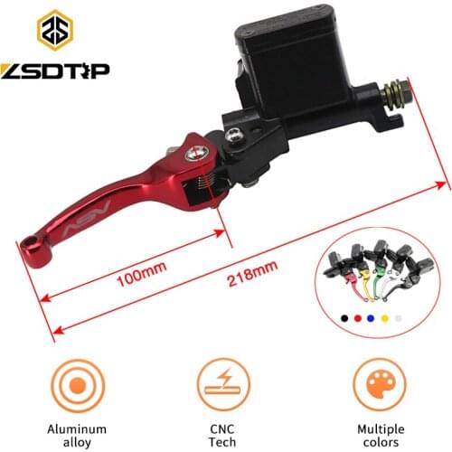 ZSDTRP CNC ASV Folding Brake Pump ASV Clutch Pump Right Short Handle Front Pump For Motorcycle Dirt Bike CRF KLX YZF RMZ