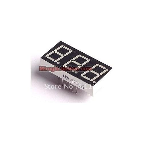 10 PCS LD-5361AG 3 Digit 0.56" GREEN 7 SEGMENT LED DISPLAY COMMON CATHODE