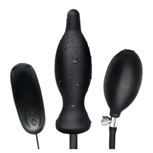 10-Speed Silicone Inflatable Plug Pump Electronic Pulse Vaginal Anal Expansion Stuffing Vibration Frequency Anal Plug Silicon