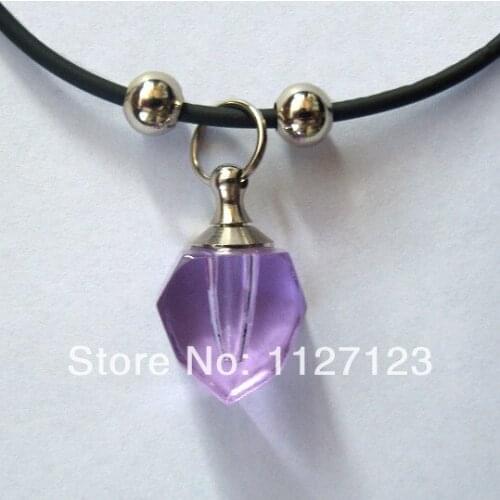 25pcs/lot purple Small flat heart Rice vials pendants rice vial pendant perfume empty glass bottle glass spray perfume bottl