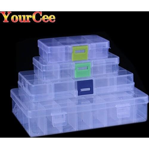 5/8/10/15/24 Compartment Storage Box for Small Component Jewelry Practical Plastic Case IC Tool Box Bead Pills Organizer