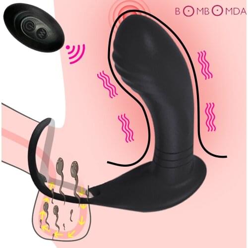 Anal Vibrator Male Prostate Massage Anal Plug Prostate Stimulator Butt Plug Delay Ejaculation Ring Sex Toy for Men Gays