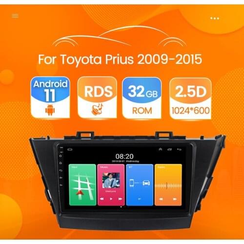 Android 11 RDS Car Radio Multimedia Player For Toyota Prius V Plus Alpha LHD RHD 2009-2015 Video Navigation GPS 2G 32G Headunit