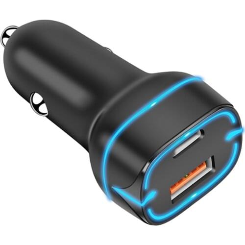USB C Car Charger Adapter Dual Port Fast Car Charger For iPhone 12 11 Pro Max XS Samsung Galaxy S20 S21 LG iPad Macbook Pro