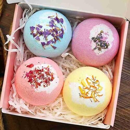 Bath Ball Bombs Handmade Bath Sea Salt Essential Oil Aromatherapy Type Deep Body Cleaner Natural Bubble Bathroom Tools For Gift