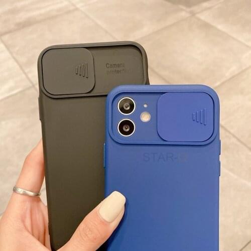 Slide Protect Camera Lens Phone Case On For Iphone Xr X Xs Max Apple Iphonex 10 Xsmax Liquid Silicone Cover Coque Funda