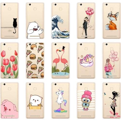 TPU Case For xiaomi Redmi 3s Redmi 3 Pro Case Silicone Cover for xiaomi Redmi 3 Pro Case Redmi 3S 3 S Pro Case 5.0" flower