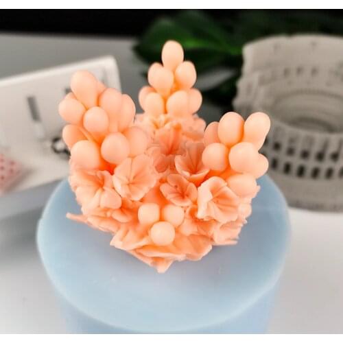 HC0322 PRZY Silicone Molds Beautiful Flower Bouquet Mold Flowers Mold Soap Candle Moulds Clay Resin Moulds