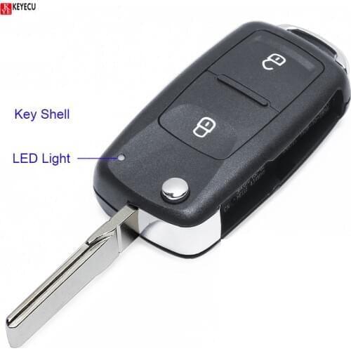 Keyecu for Volksw*agen Amarok 2010-2016 Transporter 2012-2016 Remote Key Shell Case Fob for 7E0 837 202 AD