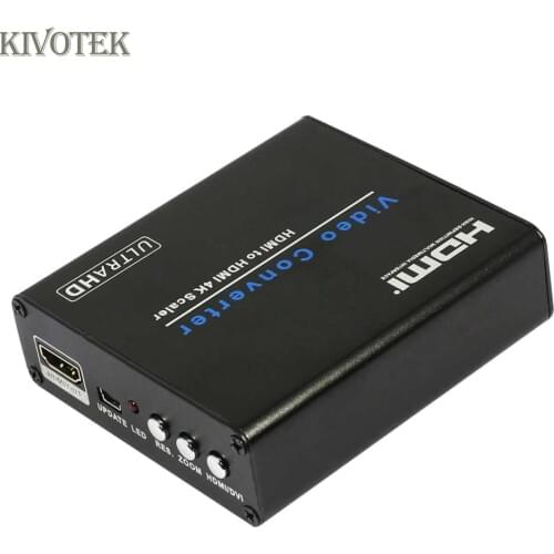 KIVOTEK 4K HDMI To hdmi Converter Scaler for Hdmi input to HDmi 4Kx2K@60Hz output.,Support scaler Up,SCALER Down Digital Signal
