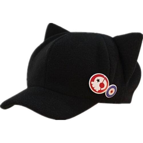 Hot sale EVA caps asuka hat Q version of winter hats cartoon cat new theatre fashion hat with 2 badges