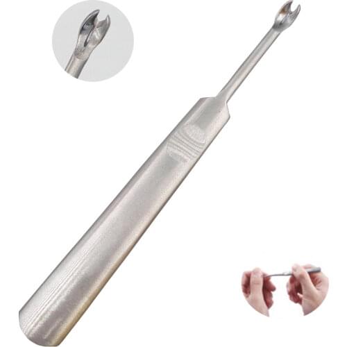Metal Nail Cuticle Pusher U type Nail Art Dead Skin Remover Manicure Beauty Care Decoration Tool 1Pcs