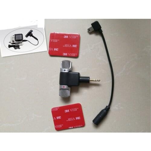 Ms.L.Meilyadigital for Gopro mount accessories go pro microphone + cable For GoPro Hero 3+ hero3
