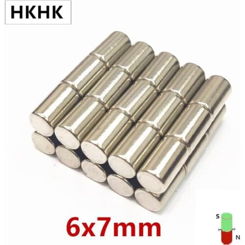 500p 6mm x 7 mm Small Round Neodymium Disc Magnets 6x7 Dia N35 Strong Rare Super Powerful Earth Magnet 6x7 mm magnetic stand