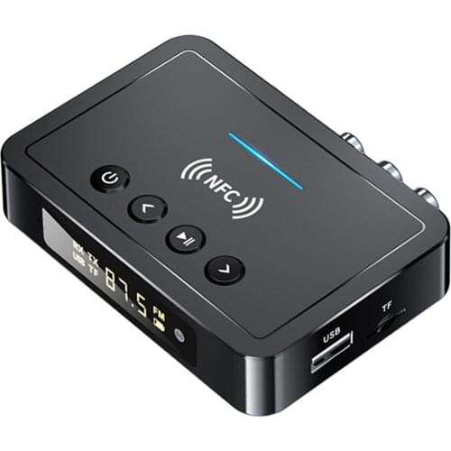 NFC Bluetooth Wireless Audio Transmitter Receiver HiFi Music Adapter AUX RCA