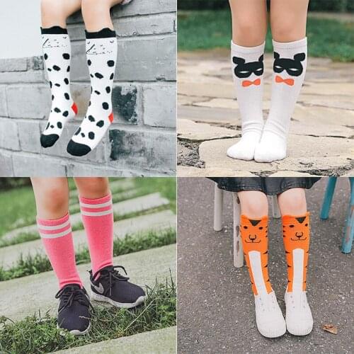 0-6 yrs Knee High Sock Animal Cat leg warmers For newborns infantile thick warm Children socks Baby Boys Girl fox Socks cotton