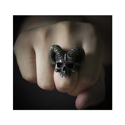 Onlysda Unique Silver Color 316L Stainless Steel Evil Skull Ring Mens Punk Rock Biker Jewelry Dropshipping OSR289