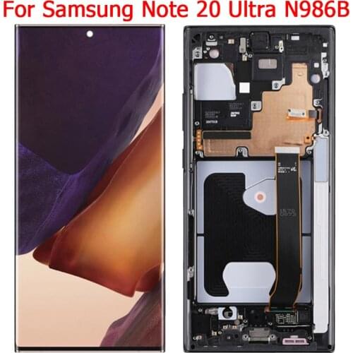 Original N986B Display For Samsung Galaxy Note 20 Ultra Display With Frame 6.9" Note20 Ultra SM-N986F LCD Touch Screen Panel