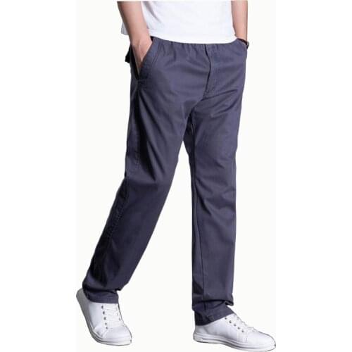 Autumn winter Men cargo pants thick plus size 8XL safari style simple pants out door straight pants loose army green high waist