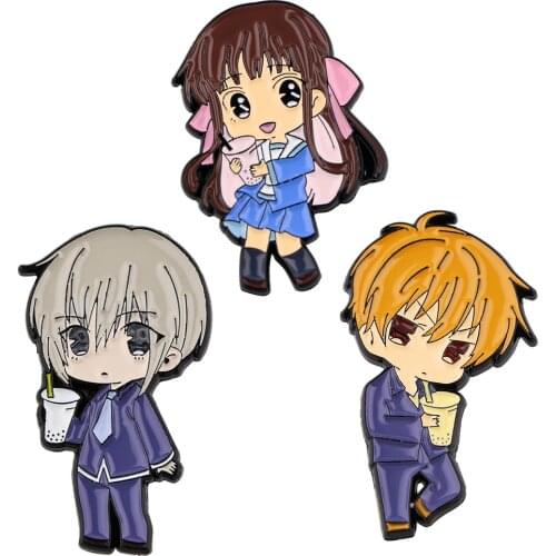 PF1105 Japanese Anime Manga Fruits Basket Enamel Lapel Pin Badge Pins for Clothes Backpacks Jewelry Accessories Gifts for Fans