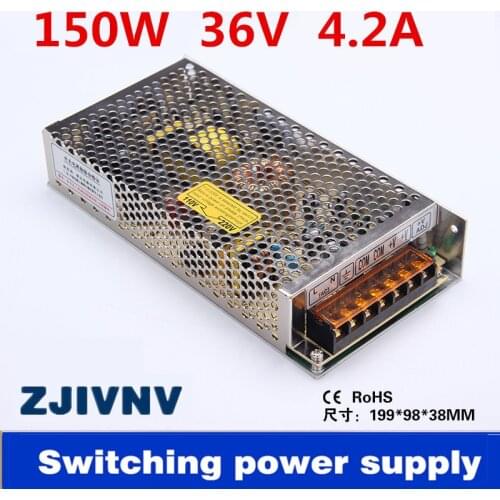 Universal 150w Switching Power Supply 36V 4.2A led Driver ac 110/ 220V to dc 36V transformer ac dc converter (S-150-36)