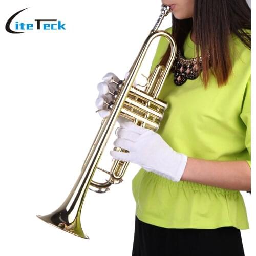 High Quality Trumpet Bb B Flat Brass Exquisite with Mouthpiece Gloves Free Shipping Musical Instruments
