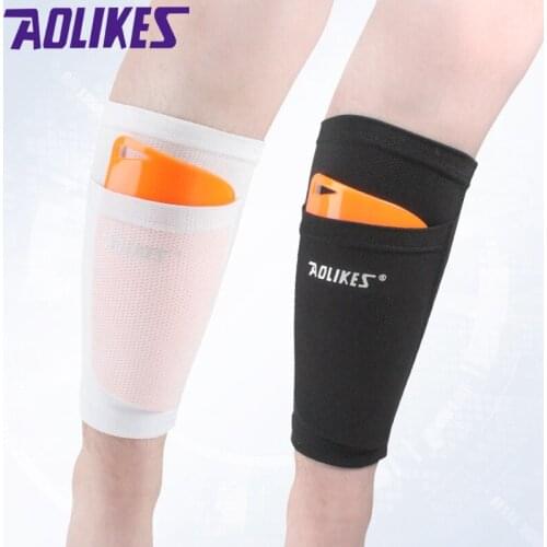 1pair Knee Support Braces Socks With Pocket For Football Shin Pads Leg Sleeves Pad Holder Socks Sleeves Adult Support Sock