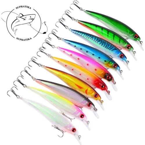 1PC Minnow Fishing Lures 110mm/13.8g Hard Bait Wobbler Crankbait 3D Eyes Plastic Reflective Fishing Decoy Tackle Isca Artificial