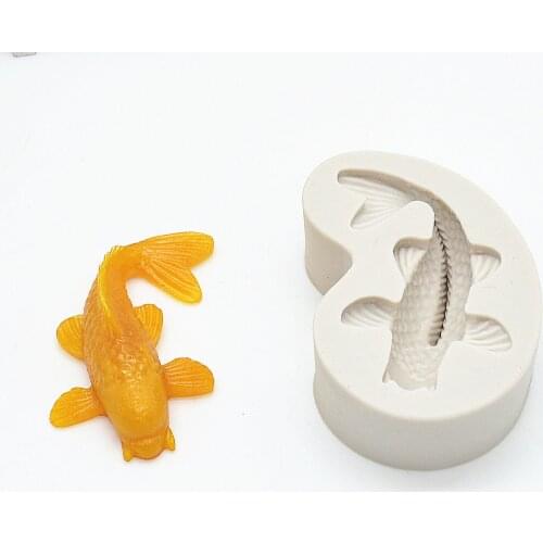 3D Fish Shape Silicone Cake Molds Carp Fondant Molds Chocolate Cupcake Soap Molds Candy Craft Cookie Kitchen Accessories M474