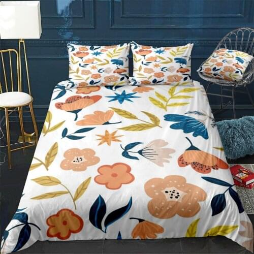 Ahana Quilt Cover Pillowcase 3Piece Comforter Bedding Set With Pillow Case Single Double Duvet Cover Home Decora