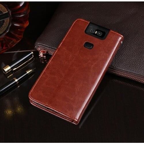 For Asus Zenfone 6 ZS630KL Case Magnetic Flip Crazy Horse Pattern Leather Case For Asus Zenfone6 Case ZS630KL Wallet Phone Cover