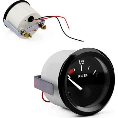 Black Bezel Gas Fuel Level Gauge Analogue Red LED Car Marine Boat Car Repartment Part