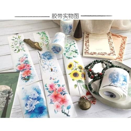 Flower Washi Tape Roll journal Plant Musical Instrument