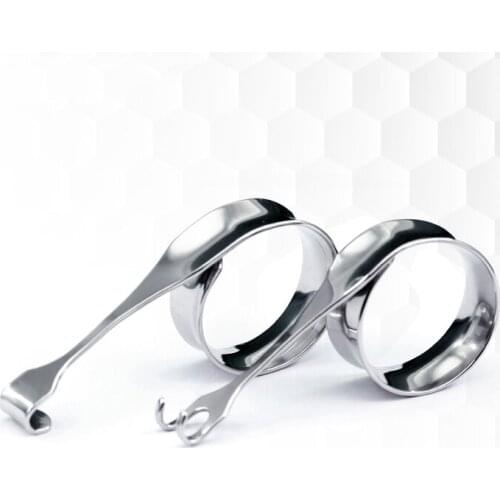 Shipping stainless steel beauty plastic surgery double eyelid eyelid pull hook eye bag pull hook ring pull hook rake type double