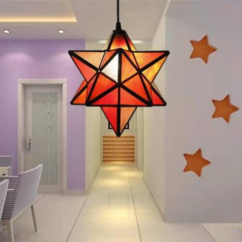 European Simple Bedroom Lamp Creativity Star Chandelier Living Room Dining Room Coffee Bar Lamp Free Shipping LED Bulbs Modern