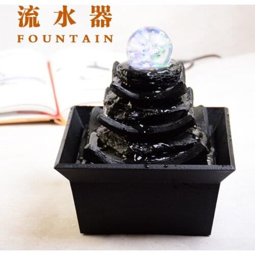 Feng shui ball Home Furnishing desk study decorative bonsai water fountain waterscape decoration home feng shui round ornaments