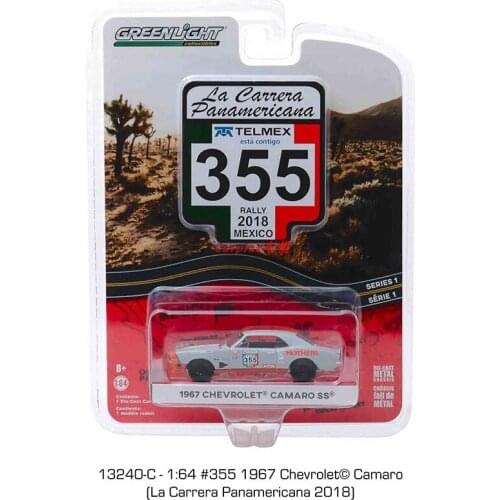 GreenLight 1:64 1967 Chevrolet Camaro 355 Alloy toy cars Metal Diecast Model Vehicles For Children Boys gift hot