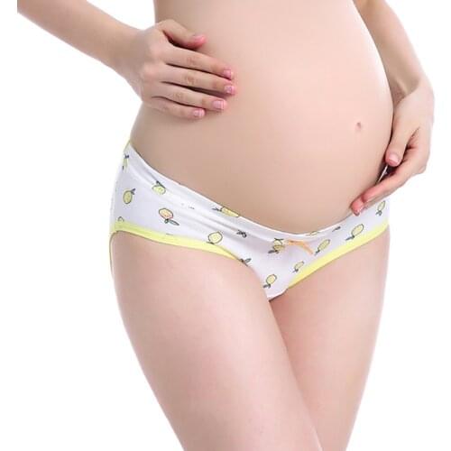 Cotton Breathable Maternity Underwear Pregnant Women Belly Support Panties U-Shaped Low Waist Brief Soft Care Abdomen Underwear