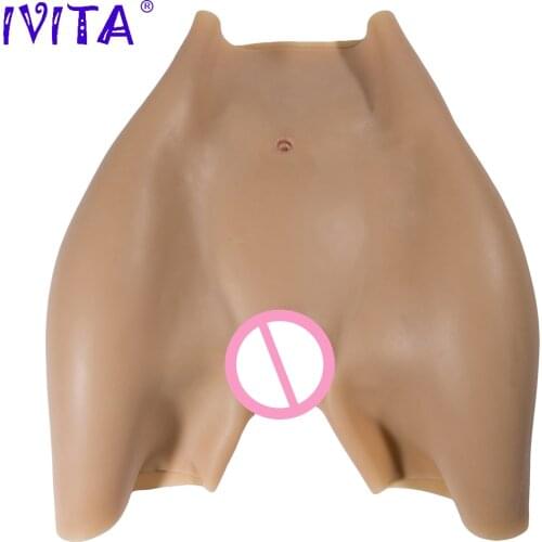 IVITA Artifical Silicone Vagina Silicon Buttocks Enhancement Fake Vagina Sexy For Crossdresser Transgender Shemale Panties