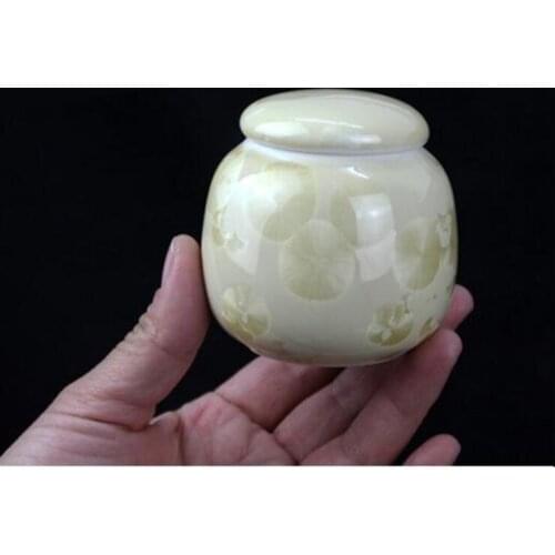 Ceramic tea jar Tieguanyin containers travel tea bag storage box Portable storage tank Retro Ice cracked porcelain tea caddy