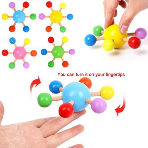 Creative Spinner Fingertip Top Wooden Colorful Rotating Gyroscope Decompress Educational Toy Stress Relief Toys Children Leisure