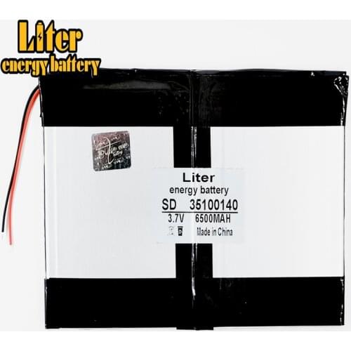 3.7v 6500mAH (polymer lithium ion battery) Li-ion battery for tablet pc 9.7 inch 10.1 inch speaker [35100140]